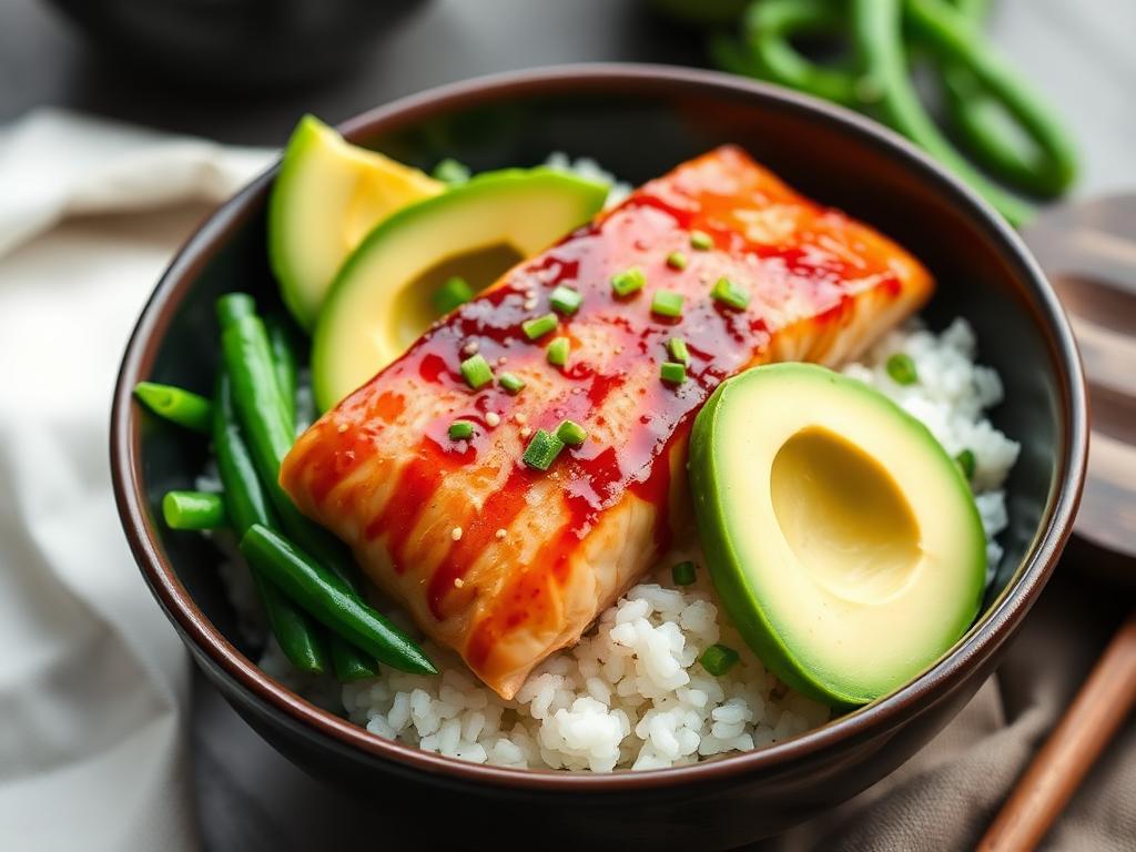 Teriyaki Salmon Rice Bowl